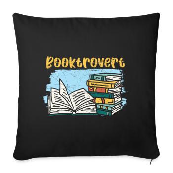 Lire est magique, lire des livres, lire des livres - Housse de coussin décorative 45 x 45 cm - noir - Devant