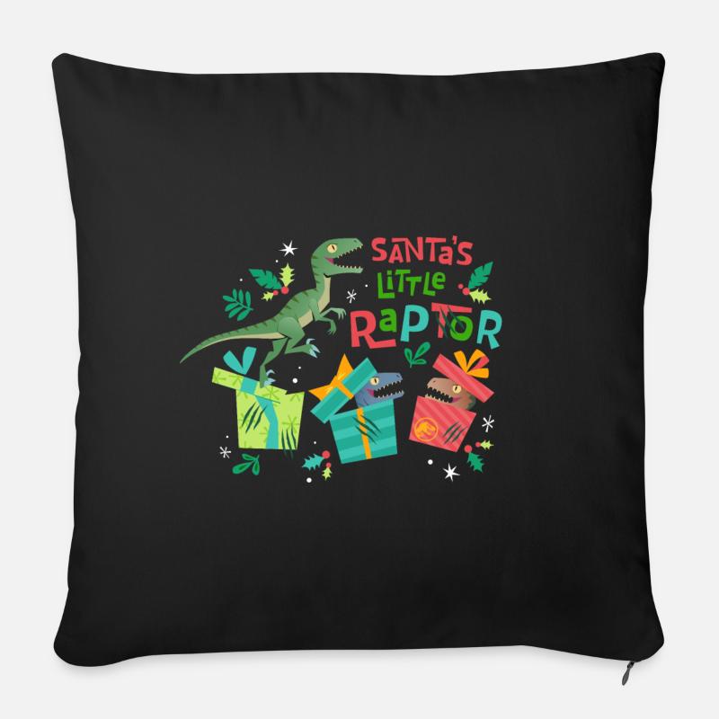 Jurassic World Santas's Little Raptor - Housse de coussin décorative 45 x 45 cm - noir