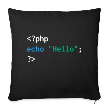 Entwickler php web humor lustig - Sofakissenbezug 45 x 45 cm - Schwarz - Vorne