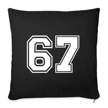 67 - Sofakissenbezug 45 x 45 cm - Schwarz - Vorne