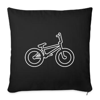 Vélo BMX - Housse de coussin décorative 45 x 45 cm - noir - Devant