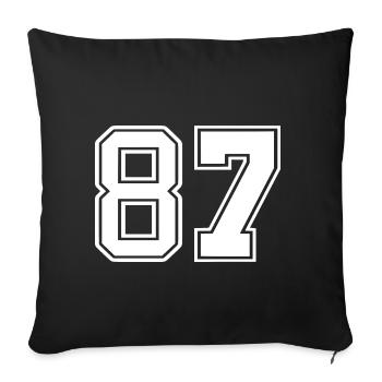 87 - Sofa pillowcase 17,3'' x 17,3'' (45 x 45 cm) - black - Front