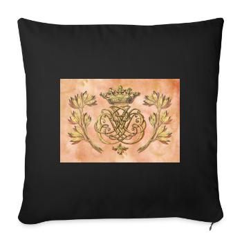 Bach seal / monogram / coat of arms / insignia - Sofa pillowcase 17,3'' x 17,3'' (45 x 45 cm) - black - Front