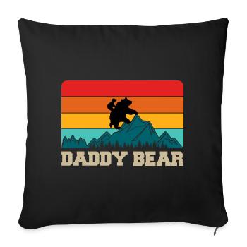 Daddy Bear climb the Mountain in Forest der Bär - Sofakissenbezug 45 x 45 cm - Schwarz - Vorne