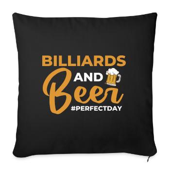 Billiards and Beer perfectday Billards - Sofakissenbezug 45 x 45 cm - Schwarz - Vorne