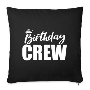 Équipe d’anniversaire ou équipe Équipe de fête d’anniversaire - Housse de coussin décorative 45 x 45 cm - noir - Devant
