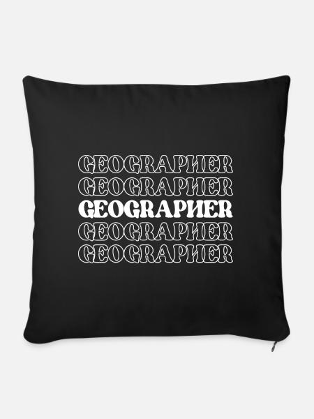 Geograph Kartograph Topograph Geographie - Sofakissenbezug 45 x 45 cm - Schwarz