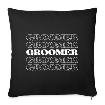 Pet Groomer Pet Stylist Pet Beautician Animal - Sofa pillowcase 17,3'' x 17,3'' (45 x 45 cm) - black - Front