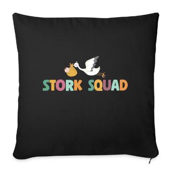 Stork Squad Labor & Delivery Nurse - Sofakissenbezug 45 x 45 cm - Schwarz - Vorne