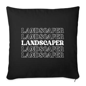 Jardinier Horticulteur Paysagiste Cultivateur Planteur - Housse de coussin décorative 45 x 45 cm - noir - Devant