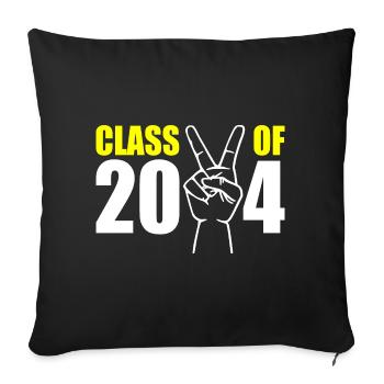Class of 2024 - Sofa pillowcase 17,3'' x 17,3'' (45 x 45 cm) - black - Front