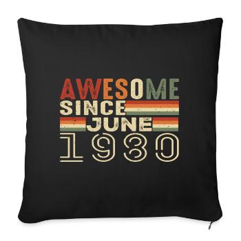 June 1980 Original 1980 Jubilee 1980 June 1980 - Sofa pillowcase 17,3'' x 17,3'' (45 x 45 cm) - black - Front