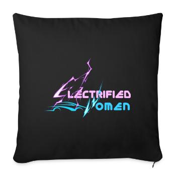 electrified women lightning - Sofakissenbezug 45 x 45 cm - Schwarz - Vorne