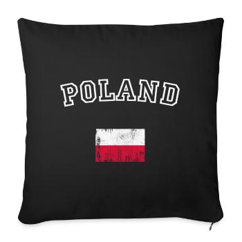 Poland Arch Flag Design - Sofa pillowcase 17,3'' x 17,3'' (45 x 45 cm) - black - Front