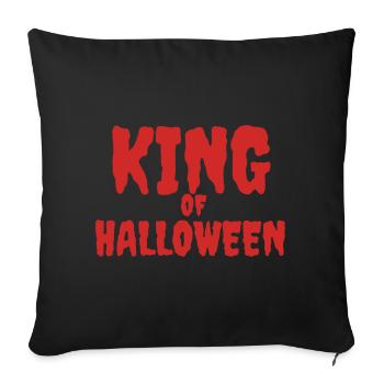King of Halloween Spooky Font Design - Sofa pillowcase 17,3'' x 17,3'' (45 x 45 cm) - black - Front
