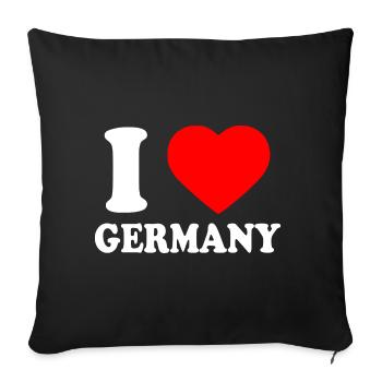 I love germany - Housse de coussin décorative 45 x 45 cm - noir - Devant