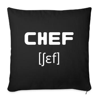 Chef - Chef - Chef - Chef - Hobby Chef - Sofa pillowcase 17,3'' x 17,3'' (45 x 45 cm) - black - Front