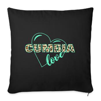 Cumbia Love Animal Print - Sofa pillowcase 17,3'' x 17,3'' (45 x 45 cm) - black - Front