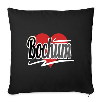 Bochum - Housse de coussin décorative 45 x 45 cm - noir - Devant