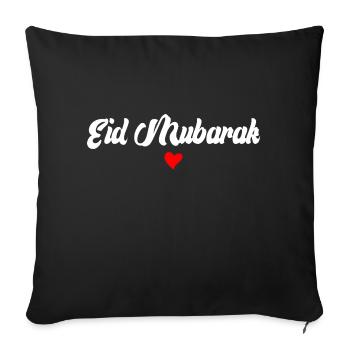 Islam Eid Mubarak - Sofa pillowcase 17,3'' x 17,3'' (45 x 45 cm) - black - Front