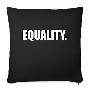 EQUALITY - Sofa pillowcase 17,3'' x 17,3'' (45 x 45 cm) - black - Front