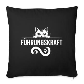 Motif de chat Executive Design - Housse de coussin décorative 45 x 45 cm - noir - Devant