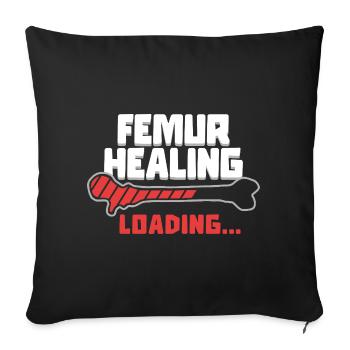 Broken Femur Healing Loading - Sofa pillowcase 17,3'' x 17,3'' (45 x 45 cm) - black - Front