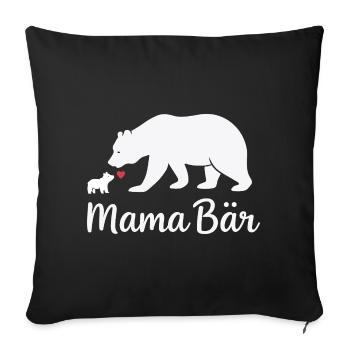 Future Maman MAMA BEAR Rétro Drôle - Housse de coussin décorative 45 x 45 cm - noir - Devant