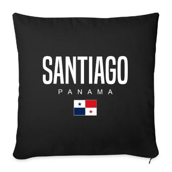 Santiago Panama Panaméen - Housse de coussin décorative 45 x 45 cm - noir - Devant