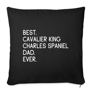 Cavalier King Charles Spaniel - Housse de coussin décorative 45 x 45 cm - noir - Devant