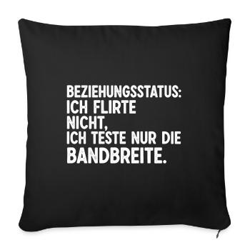 Statut relationnel : Je ne flirte pas - Housse de coussin décorative 45 x 45 cm - noir - Devant