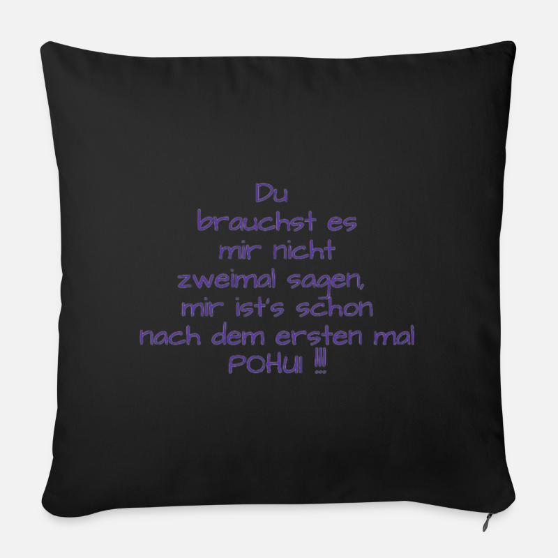 POHUI - Sofakissenbezug 45 x 45 cm - Schwarz