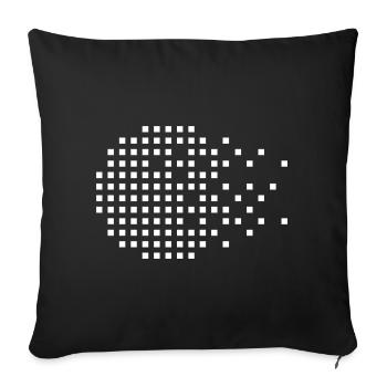 Pixel Mosaic Grid - Sofa pillowcase 17,3'' x 17,3'' (45 x 45 cm) - black - Front