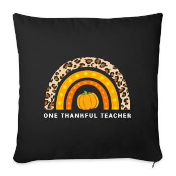 Thanksgiving Enseignant Enseignant - Housse de coussin décorative 45 x 45 cm - noir - Devant
