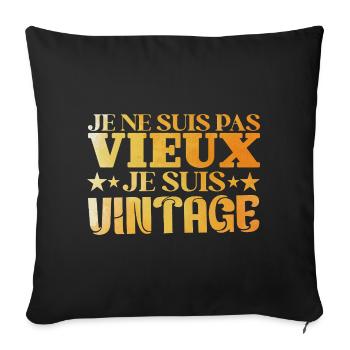 Vintage Old Grandfather Birthday Gift Dad - Sofa pillowcase 17,3'' x 17,3'' (45 x 45 cm) - black - Front
