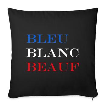 beef - Sofa pillowcase 17,3'' x 17,3'' (45 x 45 cm) - black - Front