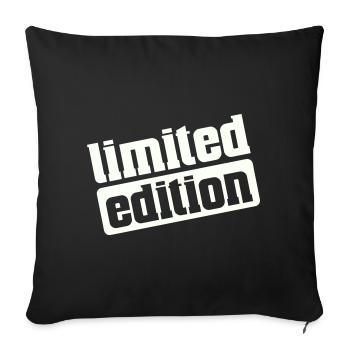 Limited edition - Sofa pillowcase 17,3'' x 17,3'' (45 x 45 cm) - black - Front