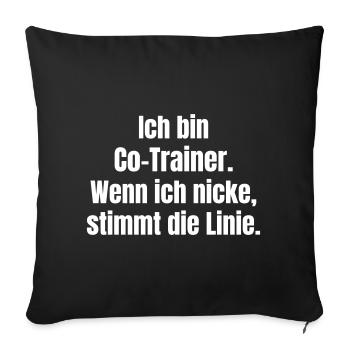 I'm CoTrainer Saying Design - Sofa pillowcase 17,3'' x 17,3'' (45 x 45 cm) - black - Front