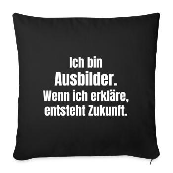 Trainers: Future through explanation - Sofa pillowcase 17,3'' x 17,3'' (45 x 45 cm) - black - Front
