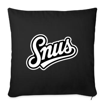 Snus - T-shirt Zyn Sac de nicotine - Housse de coussin décorative 45 x 45 cm - noir - Devant