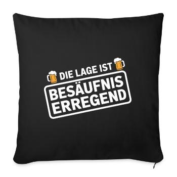 L’endroit est une bière de soirée alcoolisée - Housse de coussin décorative 45 x 45 cm - noir - Devant