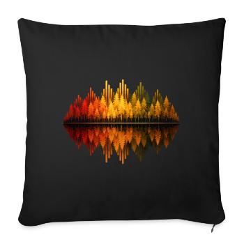 Trees, Forest, Nature, Wilderness, Outdoor, Reflection - Sofa pillowcase 17,3'' x 17,3'' (45 x 45 cm) - black - Front