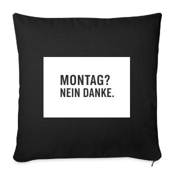 Lundi? Non merci. - Housse de coussin décorative 45 x 45 cm - noir - Devant