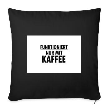 Works only with coffee - Sofa pillowcase 17,3'' x 17,3'' (45 x 45 cm) - black - Front