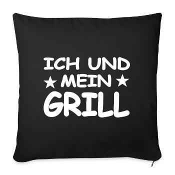 Grill - Sofa pillowcase 17,3'' x 17,3'' (45 x 45 cm) - black - Front