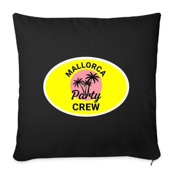 Équipe de fête à Majorque Palmiers néon - Housse de coussin décorative 45 x 45 cm - noir - Devant