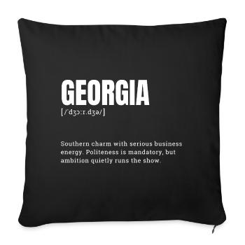 Dynamique des affaires à Georgia Charme - Housse de coussin décorative 45 x 45 cm - noir - Devant