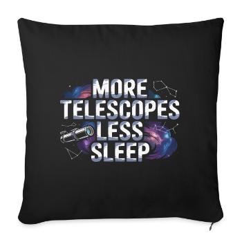 Astronomer Galaxy Outerspace Universe Astronomy - Sofa pillowcase 17,3'' x 17,3'' (45 x 45 cm) - black - Front