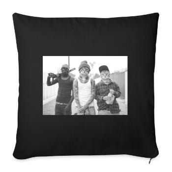 Trio Charognards Chats - Housse de coussin décorative 45 x 45 cm - noir - Devant