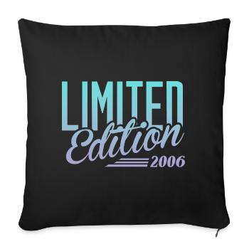 2006 vintage - Sofa pillowcase 17,3'' x 17,3'' (45 x 45 cm) - black - Front